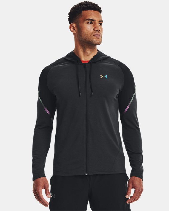 เสื้อฮู้ด UA RUSH™ HeatGear® Full-Zip สำหรับผู้ชาย, Black, pdpMainDesktop image number 0